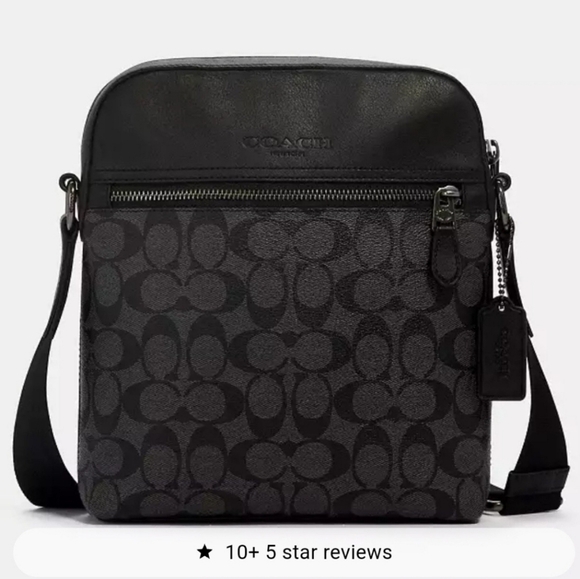 COACH Black Unisex Messenger Crossbody NWT - Picture 1 of 5